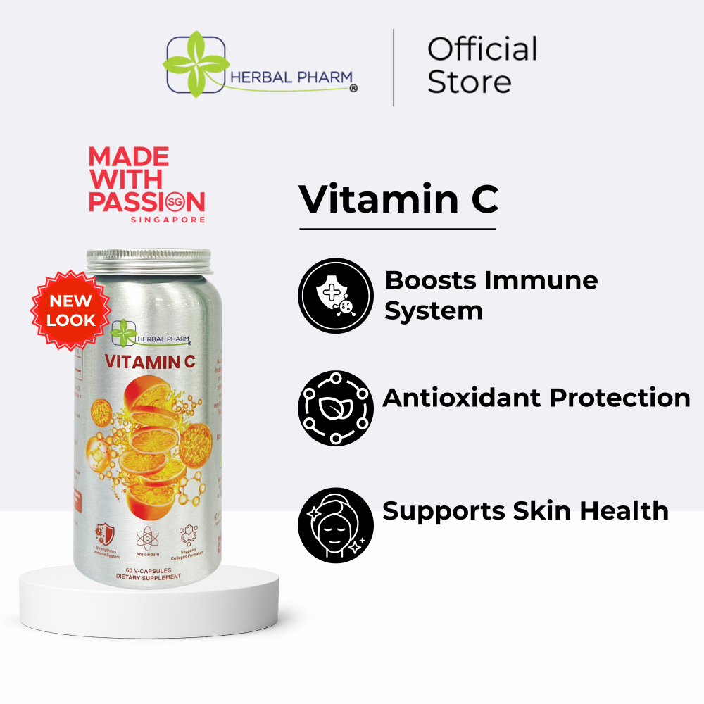 Herbal Pharm - Vitamin C, 60 V-Capsules | Health and Wellness Enhancement